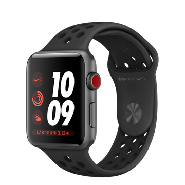 Apple Watch Nike+ 42mm Series 3 GPS + Cellular Space Gray Aluminum Case with Anthracite/Black Nike Sport Band (MQLD2)
