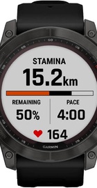 Garmin Fenix 7X Sapphire Solar Carbon Gray DLC Titanium with Black Band (010-02541-10/11/34)