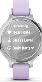 Garmin Lily 2 Active Silver with Purple Jasmine Silicone Band (010-02891-01)