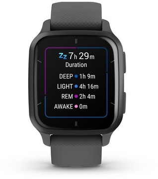 Garmin Venu Sq 2 Slate Aluminum Bezel with Shadow Gray Case and Silicone Band (010-02701-00/10)