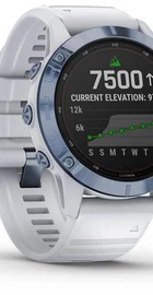 Garmin Fenix 6 Pro Solar Edition Mineral Blue with Whitestone Band (010-02410-19)