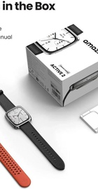 Amazfit Active 2 Square Black Leather (W2440GL3N)