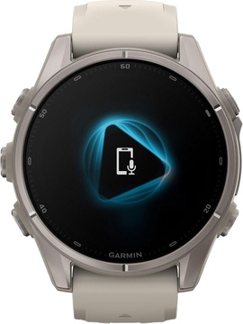 Garmin Fenix 9 43mm Titanium with Fog Gray Silicone Band (010-04761-00/01)