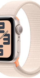 Apple Watch SE 2 GPS 40mm Starlight Aluminium Case with Starlight Sport Loop (MR9W3)