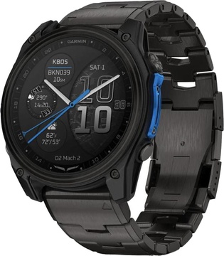 Garmin D2 Mach 2 51mm Carbon Gray DLC Titanium w. Vented Titanium Bracelet (010-02905-30/31)
