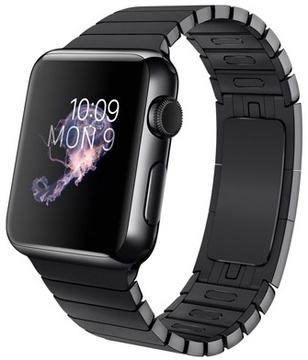 Apple Watch 38mm Space Black Case with Space Black Stainless Steel Link Bracelet (MJ3F2)
