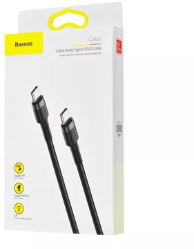 Baseus Cafule Type-C to Type-C PD 2.0 60W (1m) Black