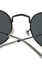 VMOERS Retro Small Round Sunglasses Men Vintage Brand Shades Male Black