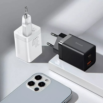 Baseus Super Si Pro Quick Charger Type-C+USB 30W Black (CCSUPP-E01)