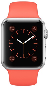 Apple Watch Sport 38mm Silver Aluminum Case with Apricot Sport Band (MMF12)