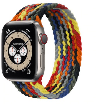 Apple Braided Solo Loop for Watch 42mm/44mm/45mm/46mm/49mm Black-Red Size L 165mm (high copy)
