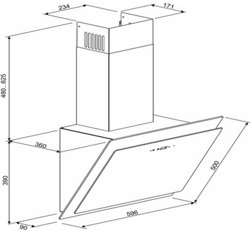 GRANADO Vivares 1614-1200 White glass