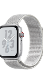 Apple Watch Nike+ Series 4 GPS + Cellular 44mm Silver Aluminum Case with Summit White Nike Sport Loop (MTXA2, MTXJ2)