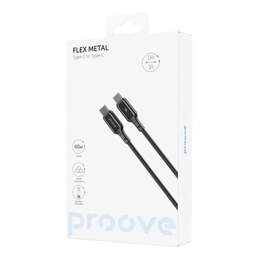 Proove Flex Metal Type-C to Type-C 60w (1m) Black