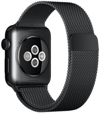 Apple Watch 38mm Space Black Stainless Steel Case with Space Black Milanese Loop (MMFK2)