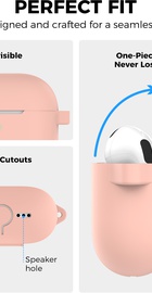 AhaStyle Colorful Silicone Case for Airpods 4 Pink
