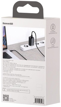 Baseus GaN2 Lite Quick Charger C+U 65W Black (CCGAN2L-B01)
