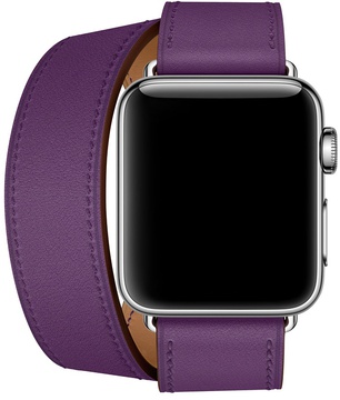 Apple Watch Hermes Barenia Leather Double Tour Regular 38mm/40mm/41mm/42mm Anemone (MNHH2)