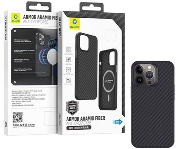 Blueo Aramid Fiber Anti-Drop Case for iPhone 13 Pro Max with MagSafe Black