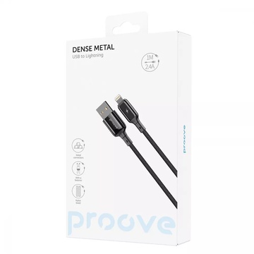 Proove Dense Metal Lightning 2.4A (1m) Black