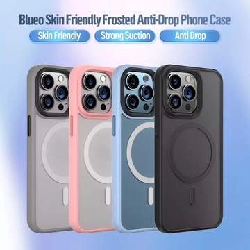 Blueo Frosted Anti-Drop Case for iPhone 15 with MagSafe Black
