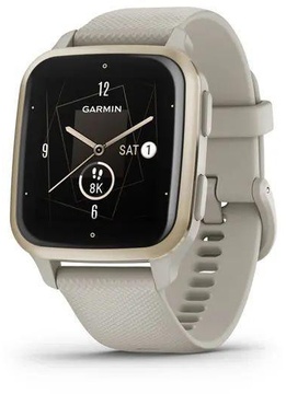 Garmin Venu Sq 2 – Music Edition Cream Gold Al. Bezel w. French Gray Case and S. Band (0010-02700-02/12)