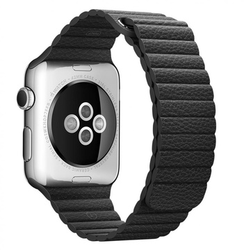 Apple Watch 38mm/40mm/41mm/42mm Leather Loop Black (high copy)