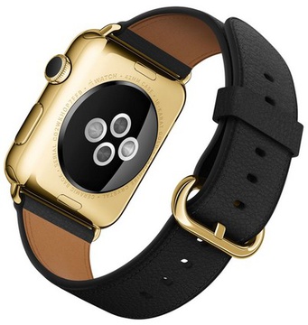 Apple Watch Edition 42mm 18 Karat Yellow Gold Case with Black Classic Buckle (MLFH2)