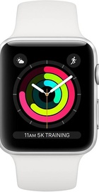 Apple Watch Series 3 GPS 42mm Silver Aluminium Case with White Sport Band (MTF22)