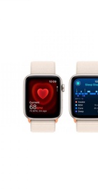 Apple Watch SE 2 GPS 44mm Starlight Aluminium Case with Starlight Sport Loop (MRE63)
