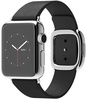 Apple Watch 38mm Stainless Steel Case with Black Modern Buckle (MJYM2)