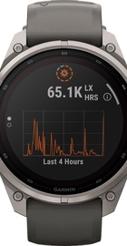 Garmin Fenix 9 Pro inReach Solar 47mm Titanium with Pebble Gray/Silver Gray Silicone Band (010-04338-00/01)