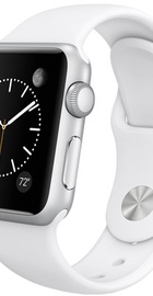Apple Watch Sport 38mm Silver Aluminum Case with White Sport Band (MJ2T2)