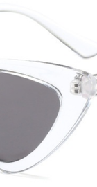 SOLO TU Trend Cat Eye Women Glasses (SH991-C9) (Clear Frame/Grey Lenses)