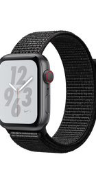 Apple Watch Nike+ Series 4 GPS + Cellular 44mm Space Gray Aluminum Case with Black Nike Sport Loop (MTXD2, MTXH2)
