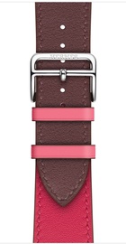 Apple Watch Hermes Series 4 GPS + Cellular 40mm Stainless Steel Case with Bordeaux/Rose Extreme/Rose Azalee Swift Leather Single Tour (MU6N2)