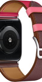 Apple Watch Hermes Series 4 GPS + Cellular 40mm Stainless Steel Case with Bordeaux/Rose Extreme/Rose Azalee Swift Leather Single Tour (MU6N2)
