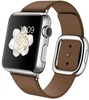 Apple Watch 38mm Stainless Steel Case with Brown Modern Buckle (MJ3A2)