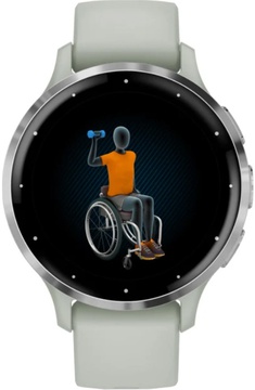 Garmin Venu 3S Silver S. Steel Bezel w. Sage Gray Case and S. Band (010-02785-01/51)
