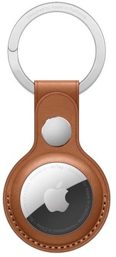 Apple AirTag Leather Key Ring Saddle Brown (MX4M2)