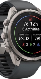 Garmin Fenix 9 Pro inReach 47mm Titanium with Graphite/Black Silicone Band (010-04336-20/21)