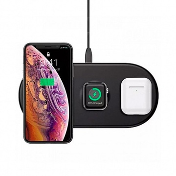 Baseus Smart 3-in-1 для Apple iPhone/Watch/AirPods Black (WX3IN1-C01)