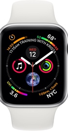 Apple Watch Series 4 GPS 44mm Silver Aluminum Case with White Sport Band (MU6A2)
