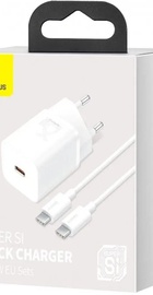 Baseus Super Silicone PD Charger 25W + Cable Type-C to Type-C 3A 1m White (TZCCSUP-L02)