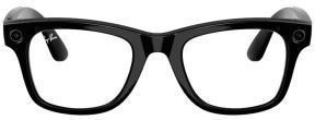 Ray-Ban Meta Wayfarer Gen 2 LargeShiny Black Frame/Clear to Graphite Green Transit.Lens. RW4012 601/1M 53-22