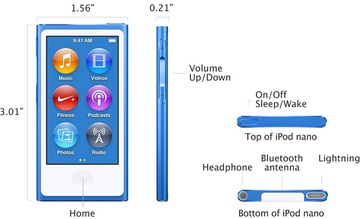 Apple iPod nano 7Gen 16GB Blue (MKN02)