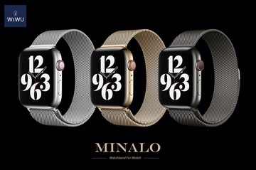 Wiwu Milanese Loop Steel for Watch 42mm/44mm/45mm/46mm/49mm (255mm) Black