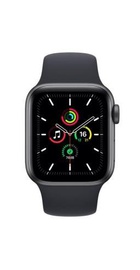 Apple Watch SE 44mm Space Gray Aluminum Case with Midnight Sport Band (MKQ63)