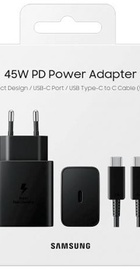 Samsung 45W Compact Power Adapter with Type-C to Type-C Cable Black (EP-T4510XBEG)