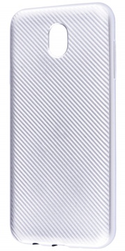 Simple Case Carbon Protection Case Silver for Samsung Galaxy J3 2017 (J330F)